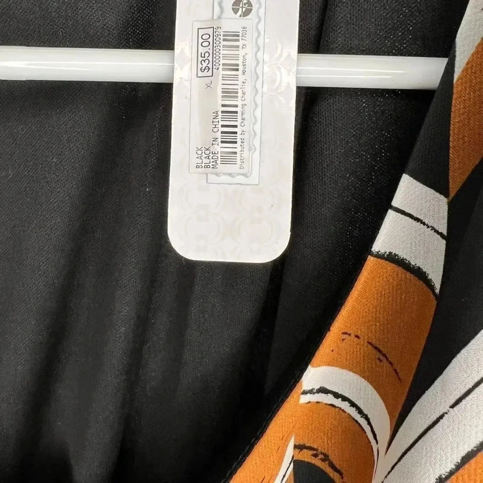 Charming Charlie  herringbone black/brown blouson dress NWT XL business casual - Image 4