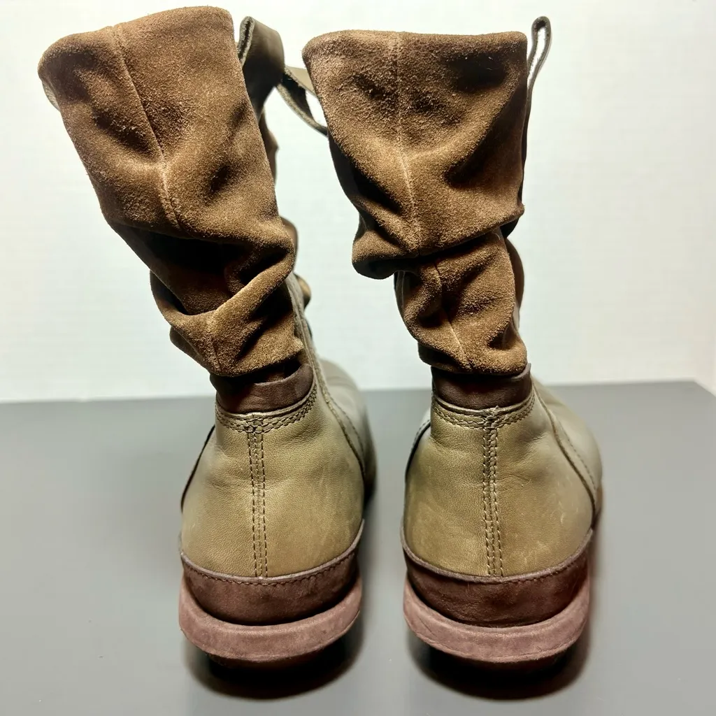 PATAGONIA Addie Peat Brown Leather Suede Boots - Image 3