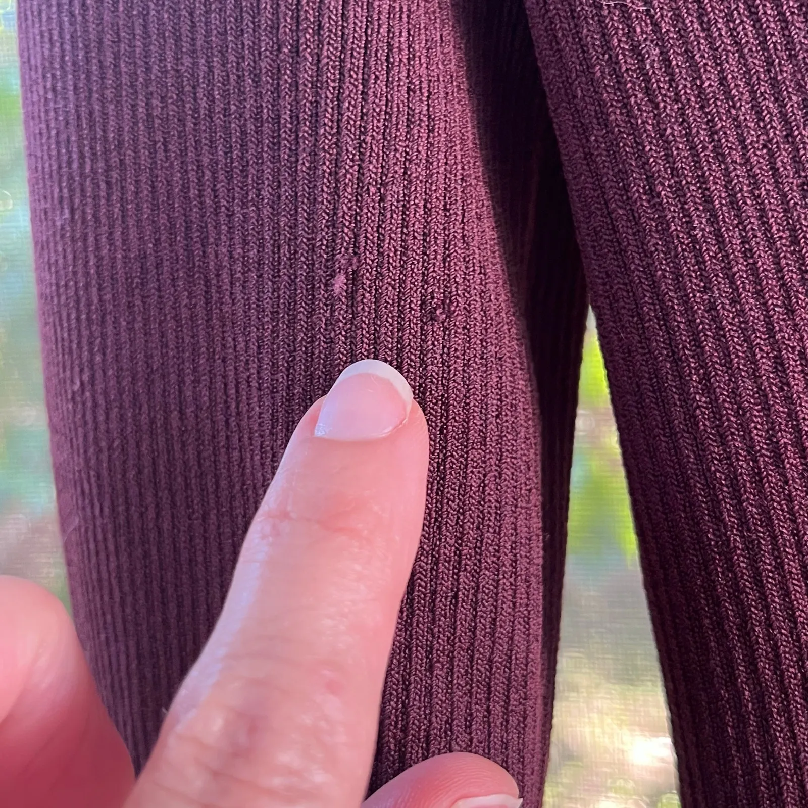 Sandro Women's Burgundy Ribbed Knit Long Sleeve Mini Dress Size XS - Image 8