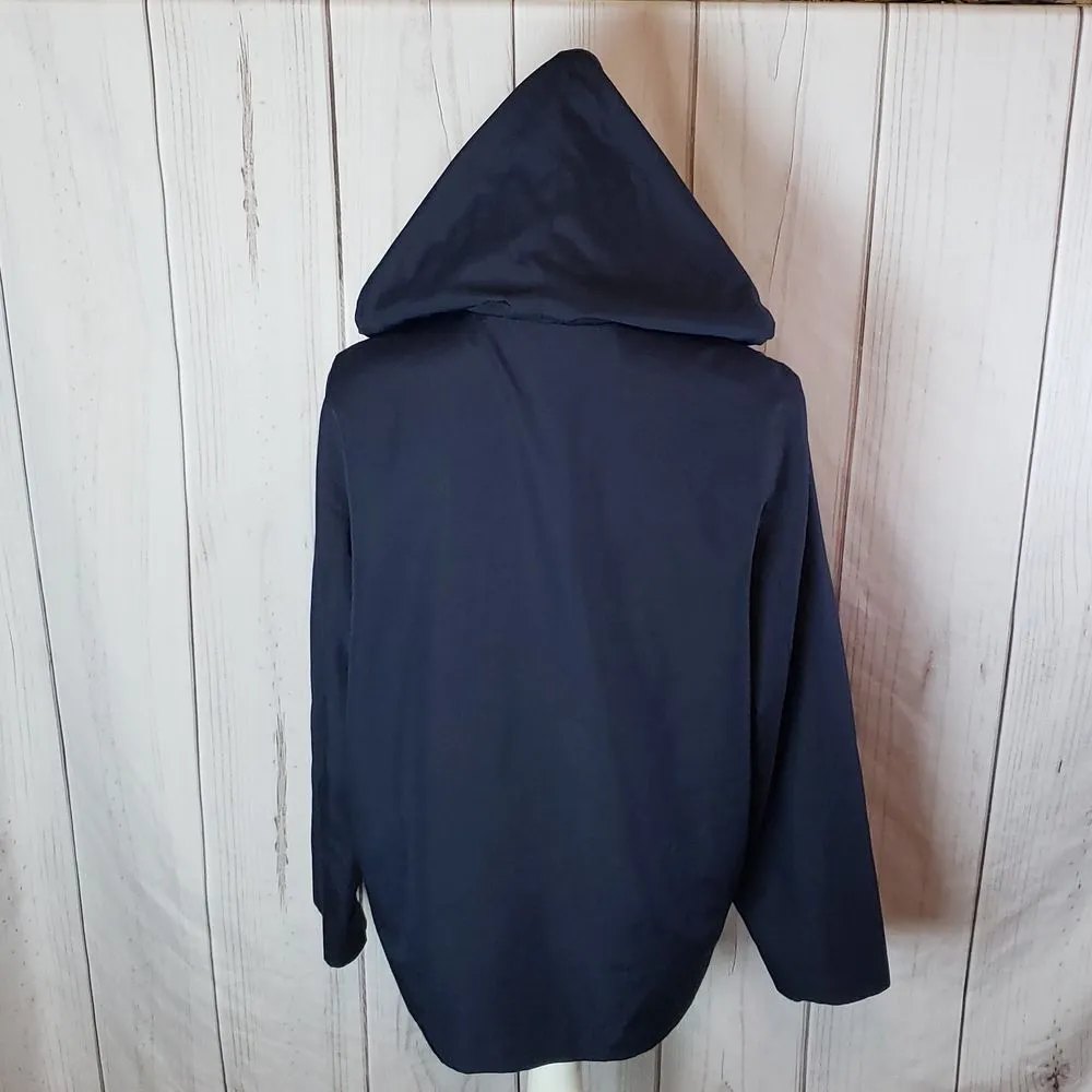 Casual Corner Annex Windbreaker Attached Hood Black Size Medium - Image 4
