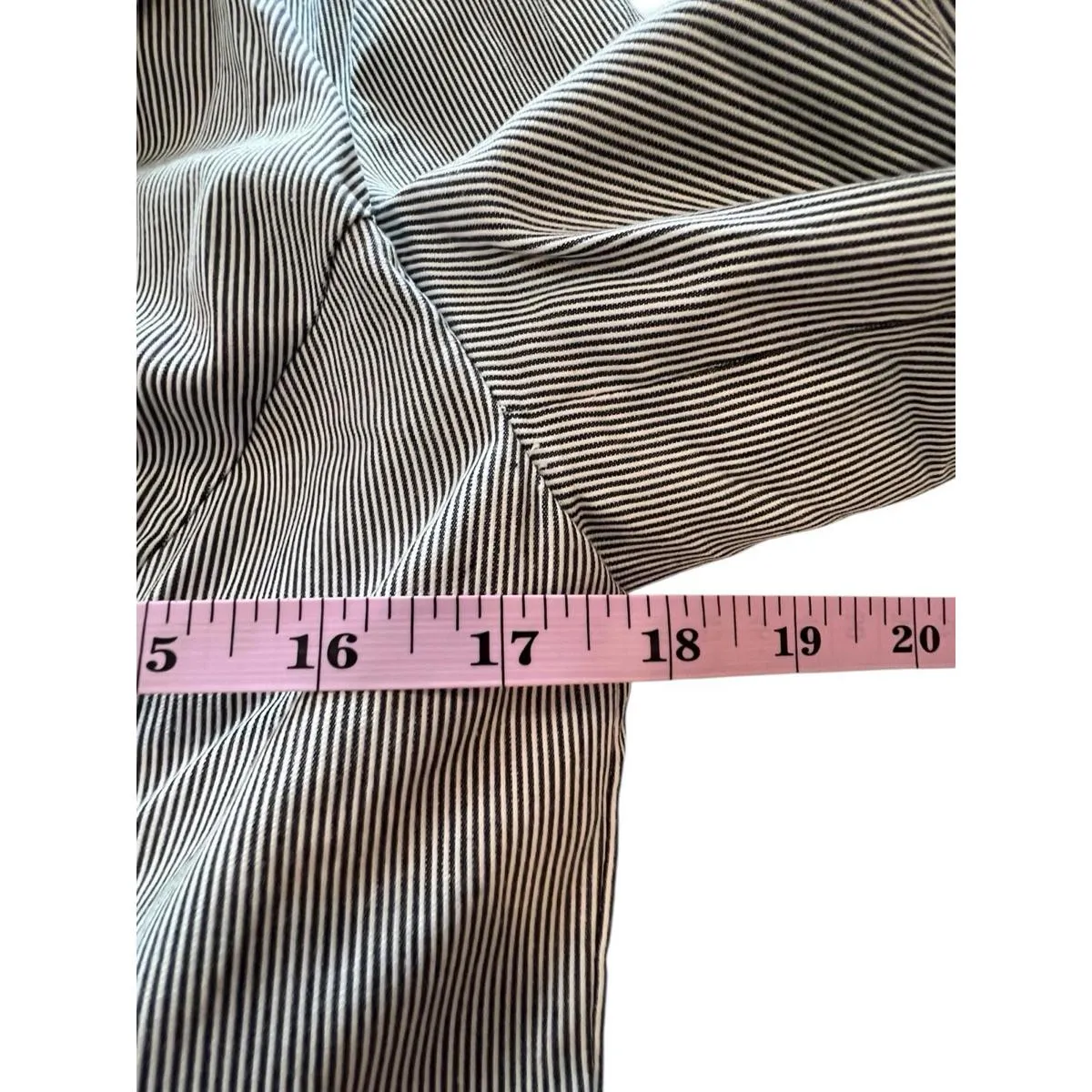 Gap Women's 6 Blue White Seersucker Striped Academy Blazer Jacket Pockets Casual - Image 6