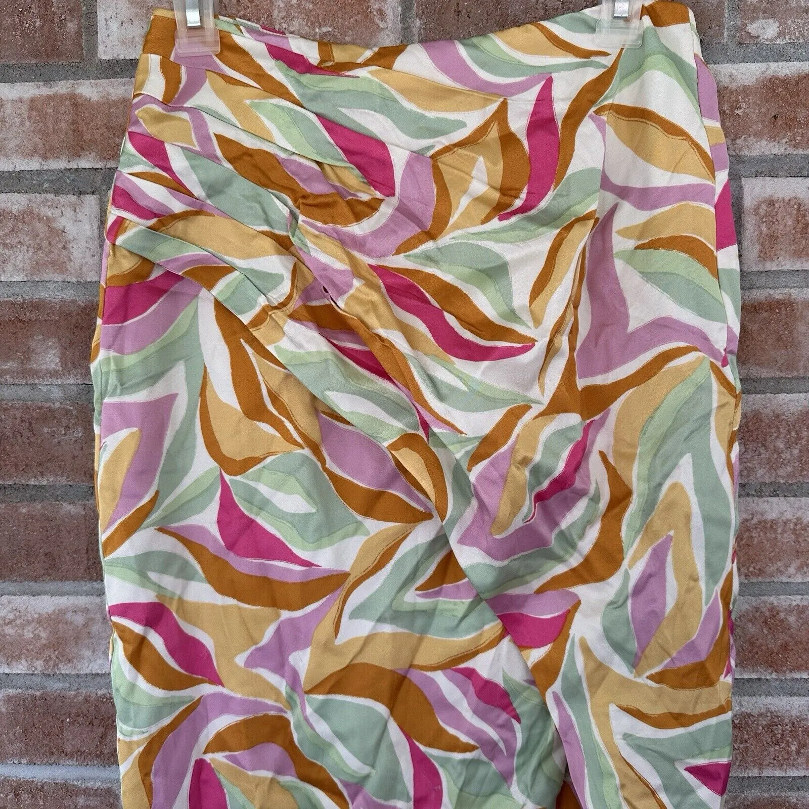 ASTR The Label Loretta Abstract Print Midi Wrap Skirt Small Pastel - Image 4