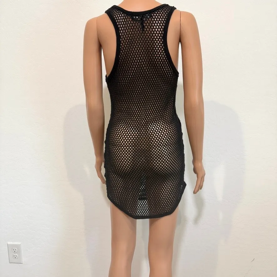 Isabel Marant 1 sheer crochet tunic swim cover up dress SW2 3150 - Image 6