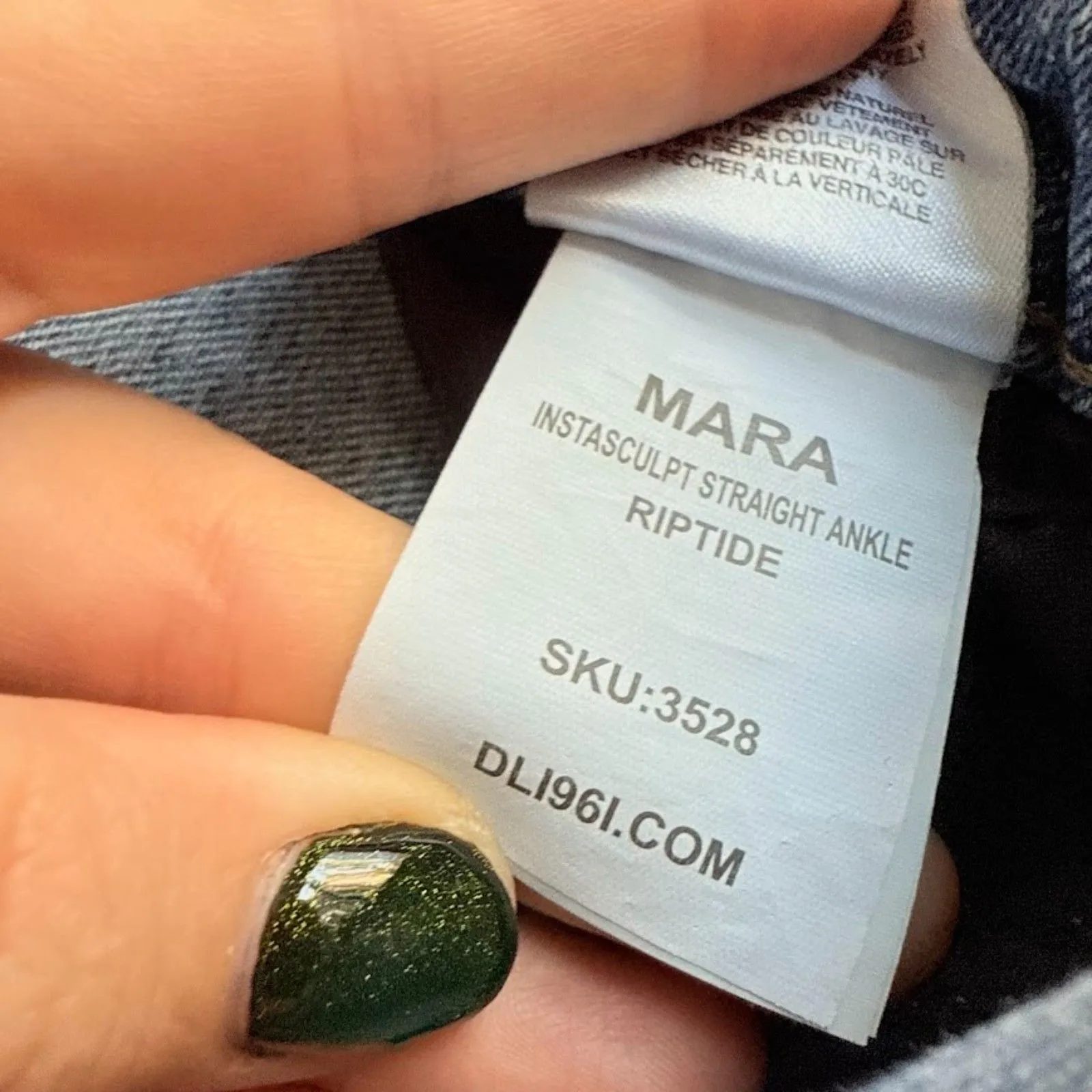 DL1961 Mara Instasculpt Straight Ankle Jeans size 30 in Distressed Knee Riptide - Image 14