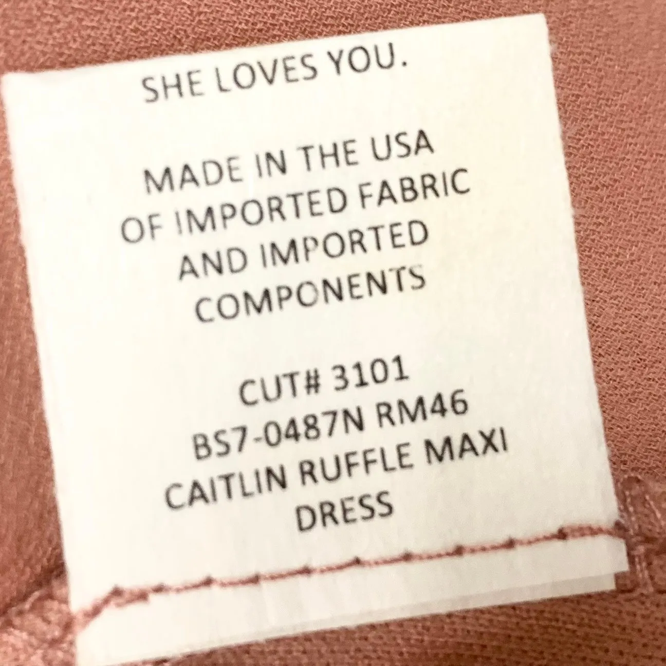 Show Me Your Mumu Caitlin Ruffle Maxi Dress Rustic Mauve Crisp Size Small - Image 7