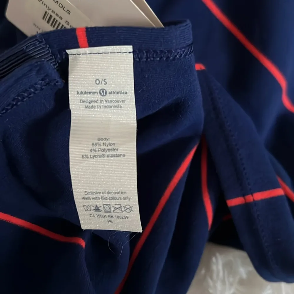 Vinyasa Scarf *Rulu Color: Sailor Stripe Hero Blue Alarming OS NWT - Image 8