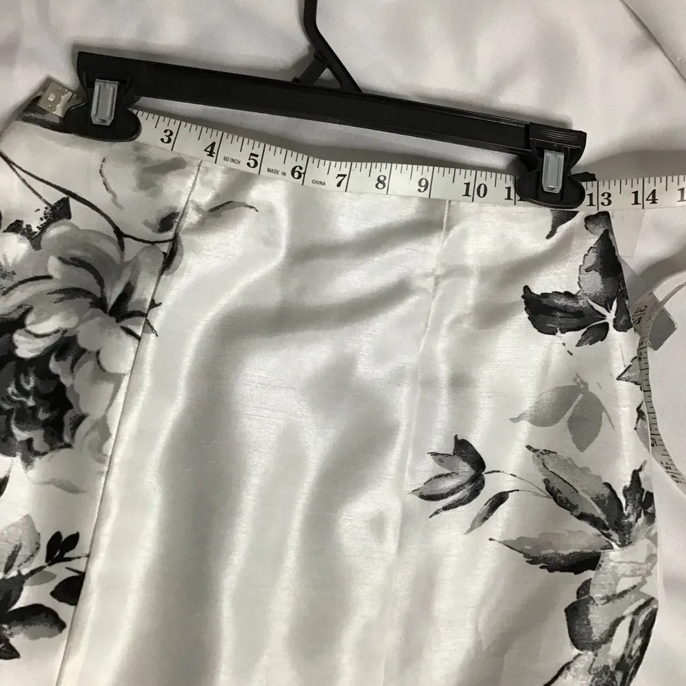 Black Lace Beaded Halter Top &‎ Floral Print Maxi Skirt Two Piece Formal - Image 9