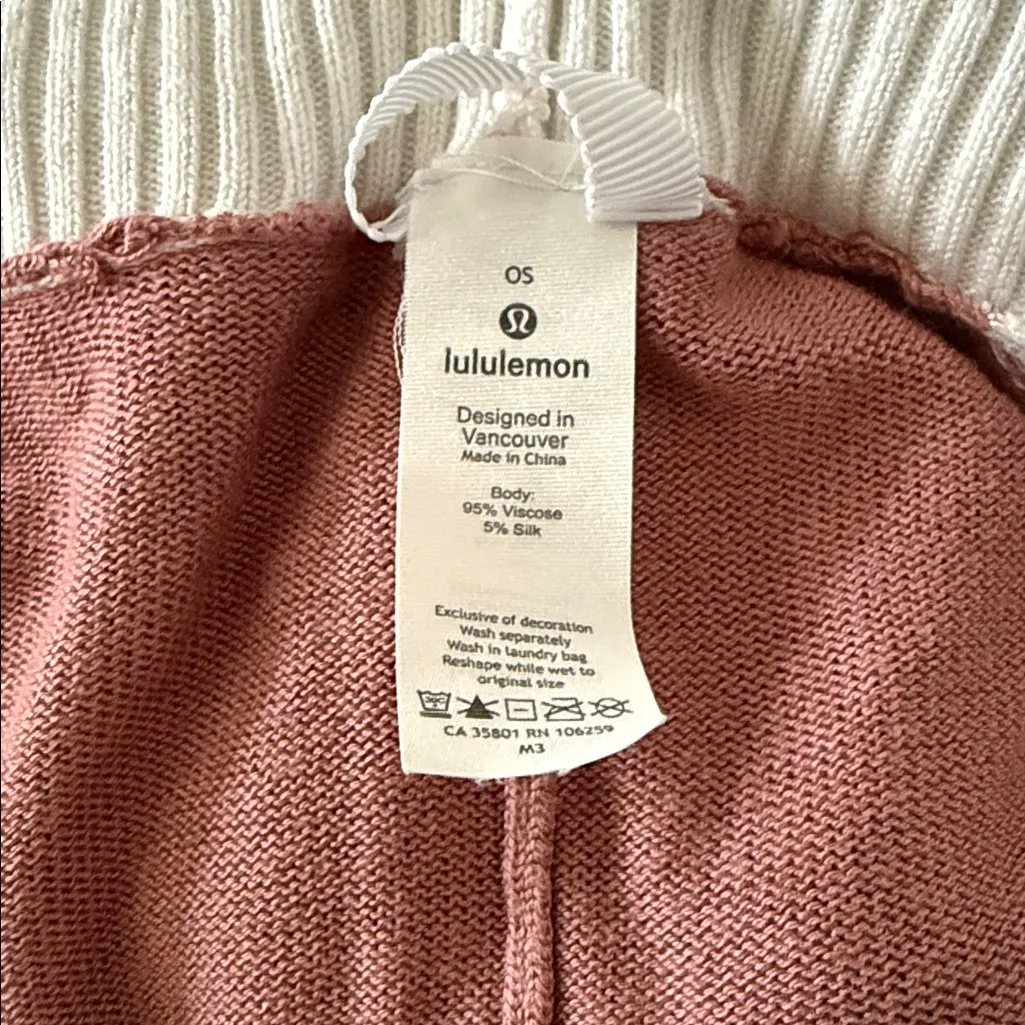 Lululemon Hatha Wrap-Quicksand / Misty Pink / White / Heathered Core Light Grey - Image 10