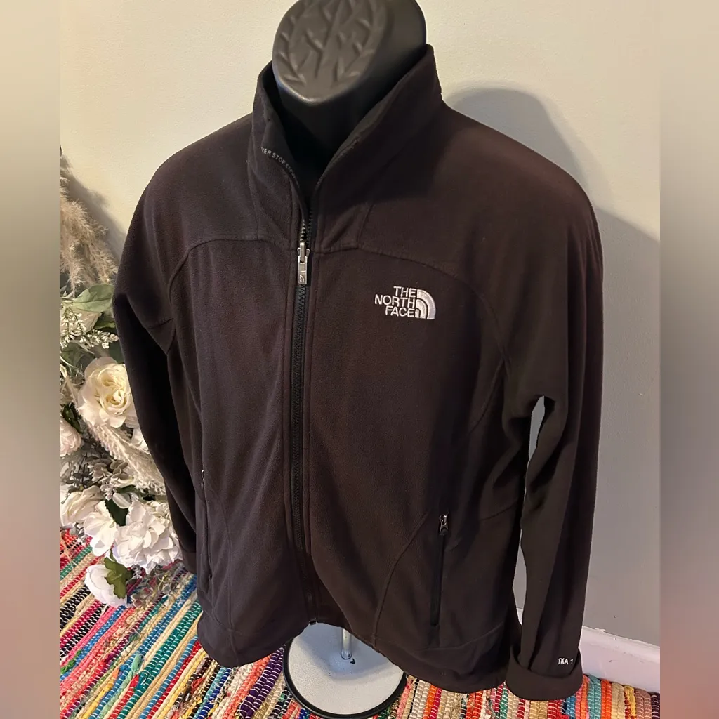 The North Face Full Zip Fleece Pullover Jacket Ski Coat Snow Winter Black Large - Image 2