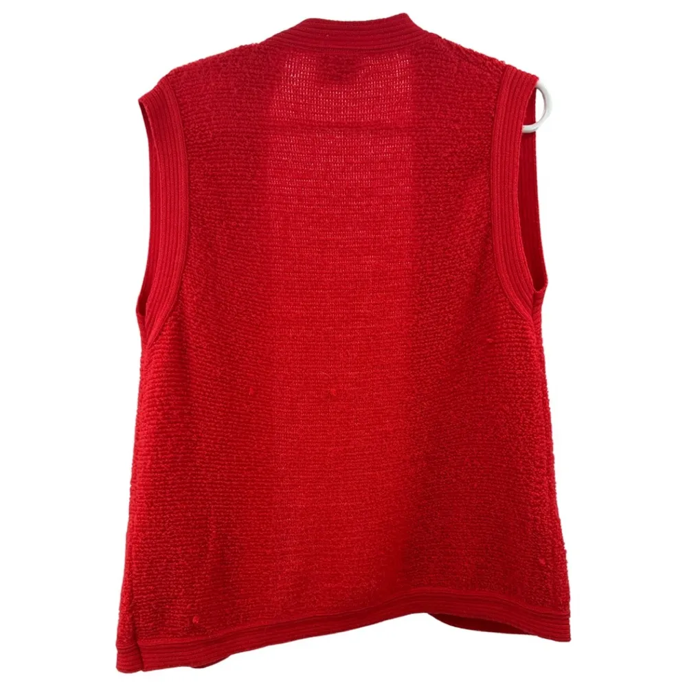 Fire Island red blazer and sleeveless open front cardigan set 13/14 vintage 70s - Image 5