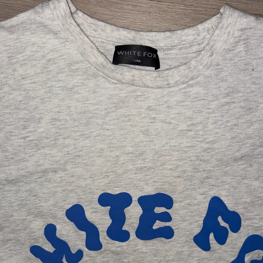 White Fox Boutique Heather Gray Short Sleeve Tee - Image 2