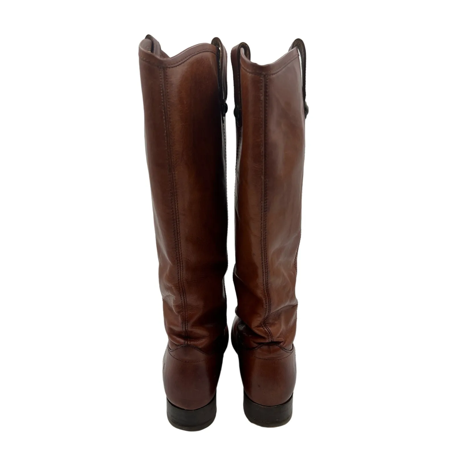 Frye Cox Knee High Leather Boots Cognac Brown Tall Equestrian - Image 8