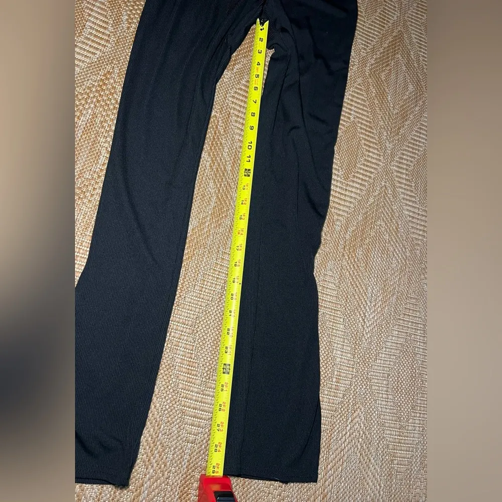 NASTYGAL Collection Women's Black Stretch Leggings with Side Slits, Size US 6 - Image 5