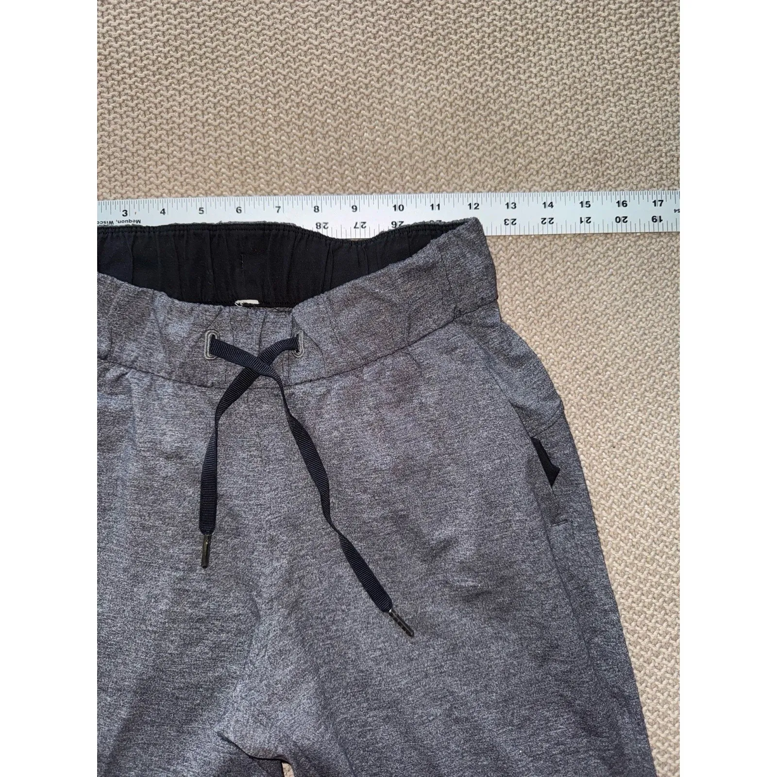 Lululemon On The Fly Pant Travel Full‎ On Luxtreme Heathered Black Size 2 - Image 8
