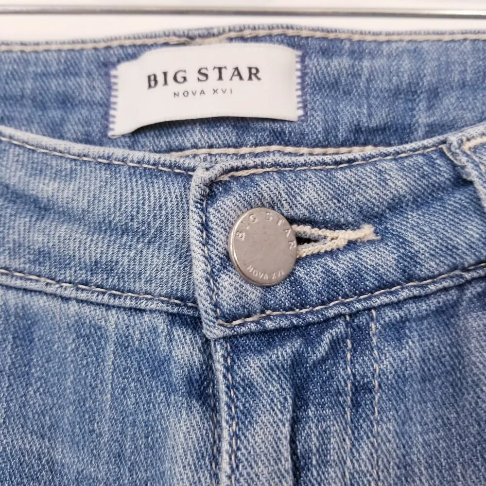 Big Star Jeans Nova XVI Kate Crop Straight Leg Low Rise Light wash Denim - Image 3