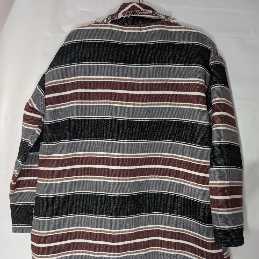 Striped Open Front Cardigan - Image 2