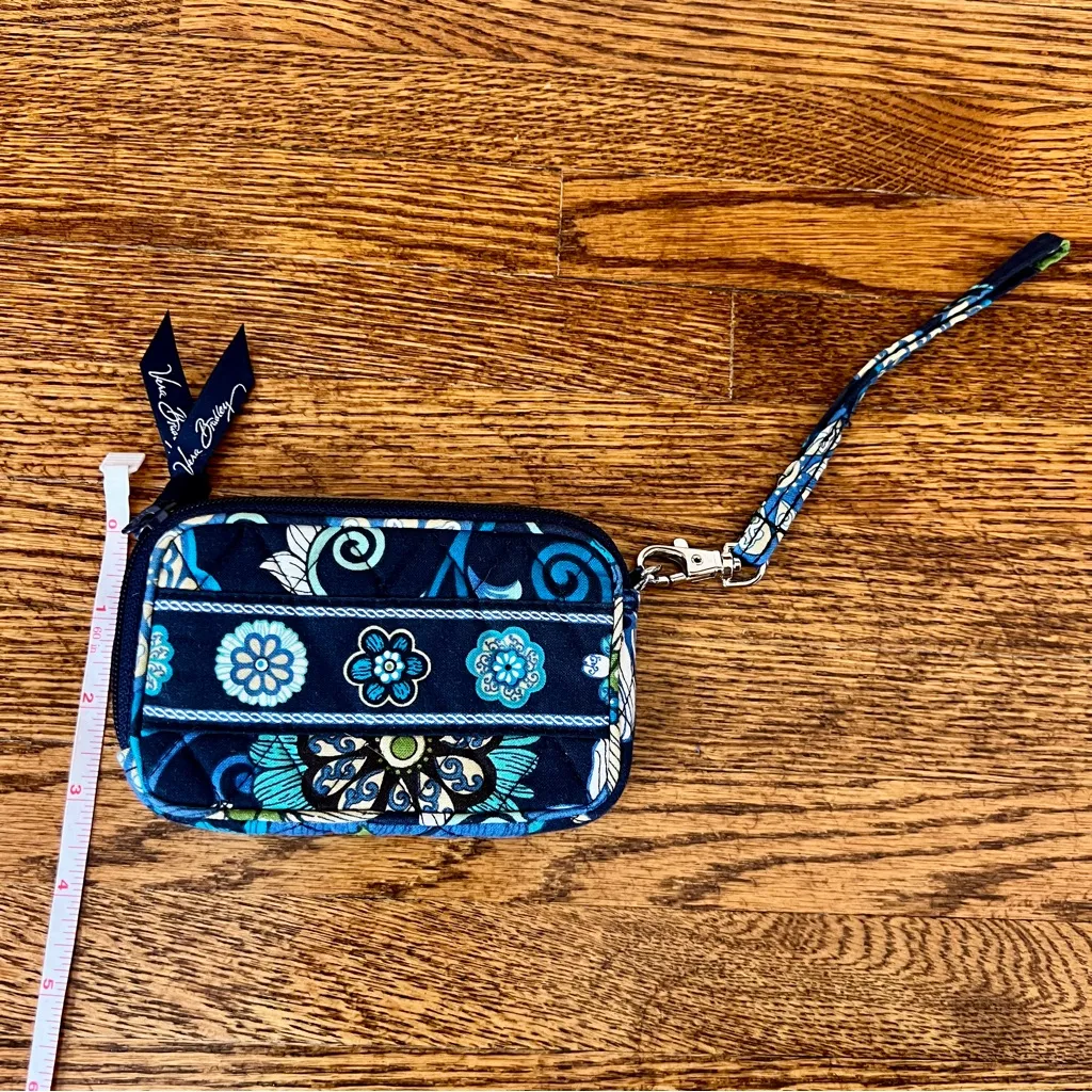 Vera Bradley Mod Floral Blue Zipper Wristlet with strap - Image 5