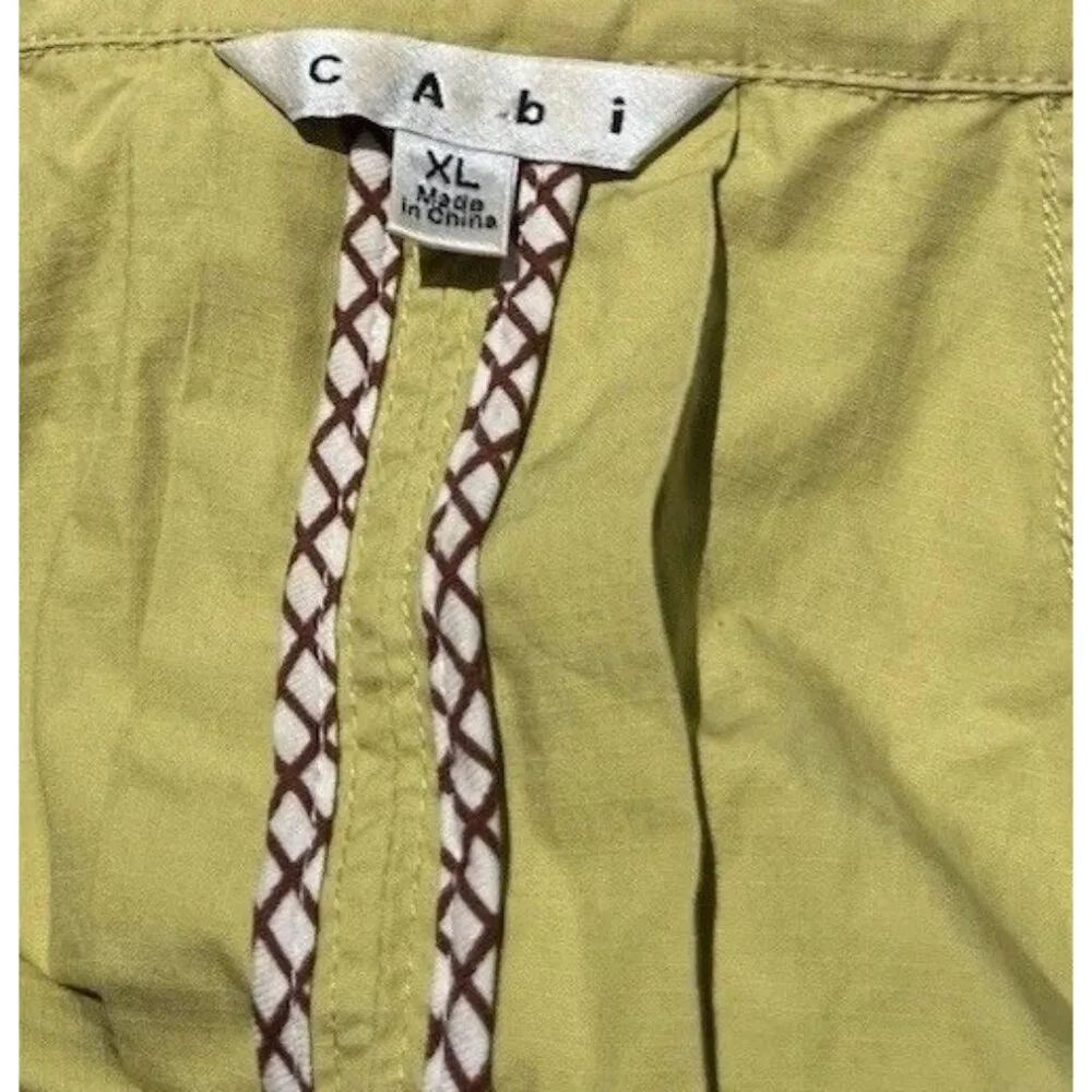 Vintage Cabi Maritime Trench Coat Lime Green Buttons 3/4 Sleeve Women’s Sz XL - Image 6