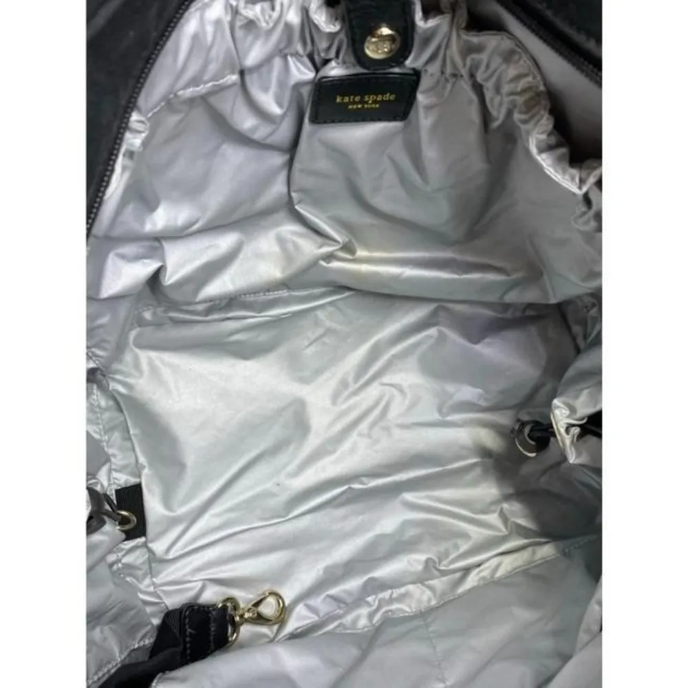 kate spade shopping large cream black nylon tote - Image 11