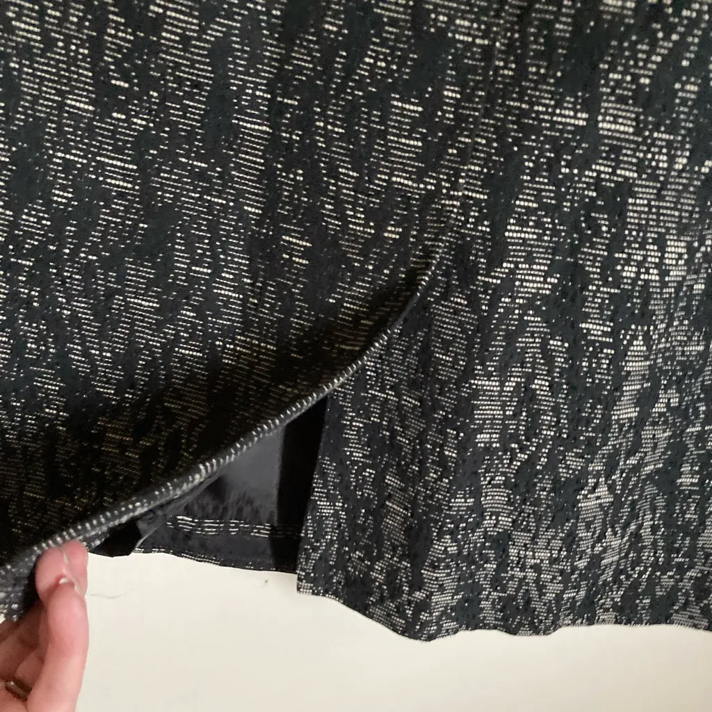 Calvin Klein Black & Marbled Tweed Textured Pencil Mini Skirt #Gr - Image 9