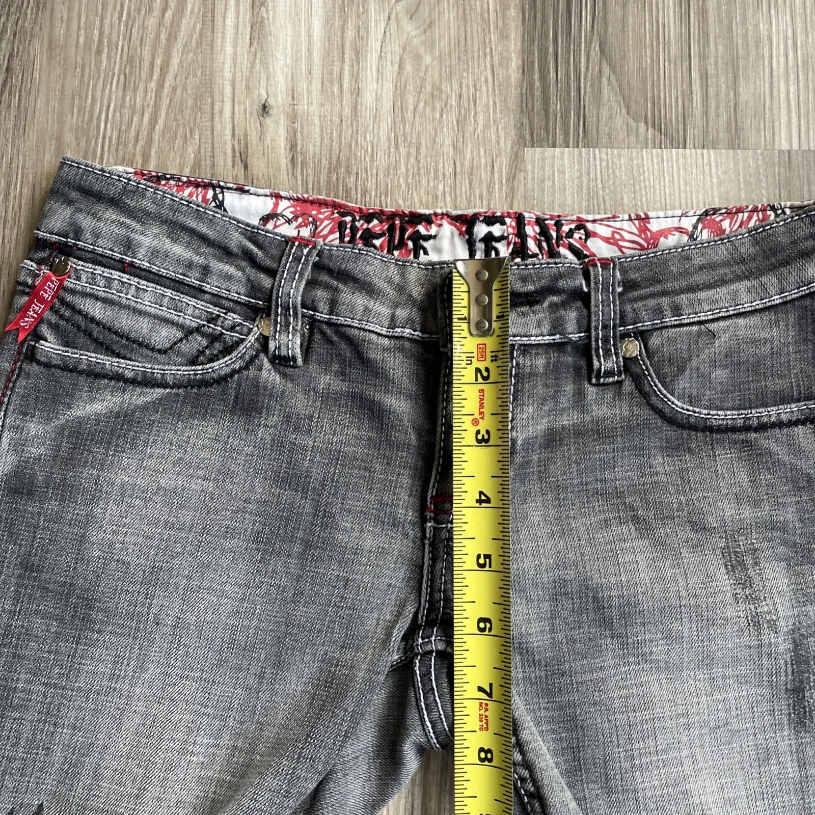 Y2K PEPE JEANS LONDON Black Denim Shorts Size 24 Vintage Hip Hop Low Rise Grunge - Image 9