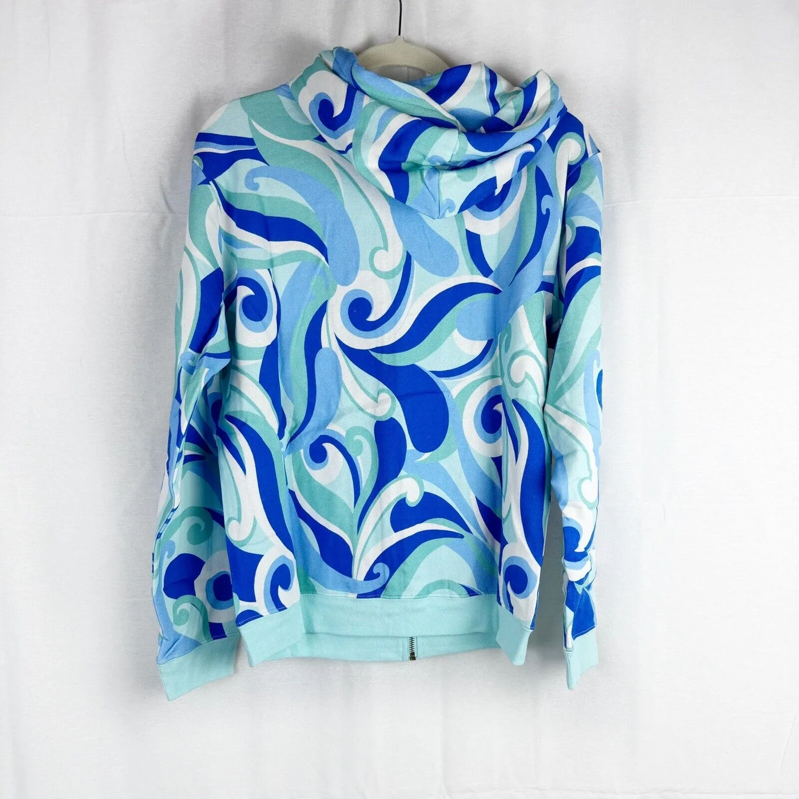 HILL HOUSE The Allie Zip-Up Hoodie Jacket Ocean Kaleidoscope Small - Image 2