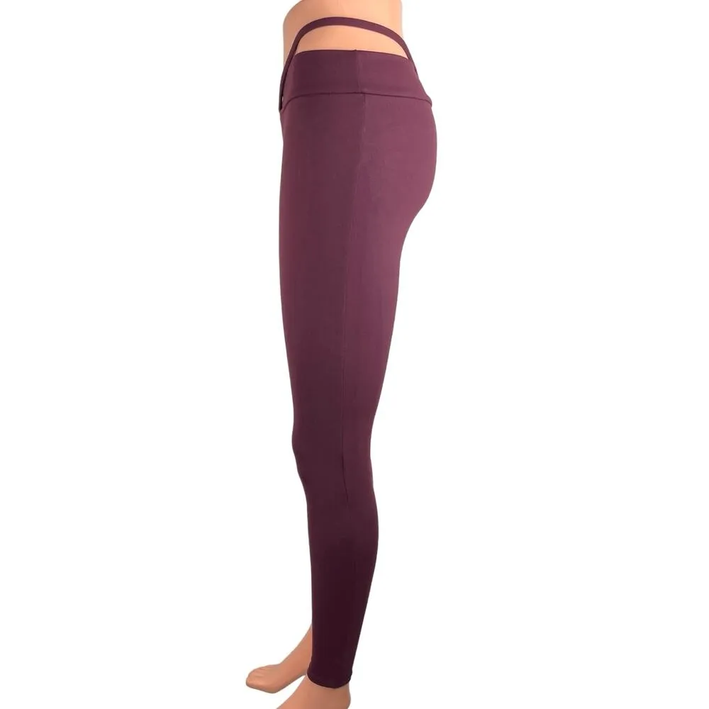 Live The Process Purple Stretch Elastic Waist Sports Cosmos Legging Pants Sz M Size M - Image 2