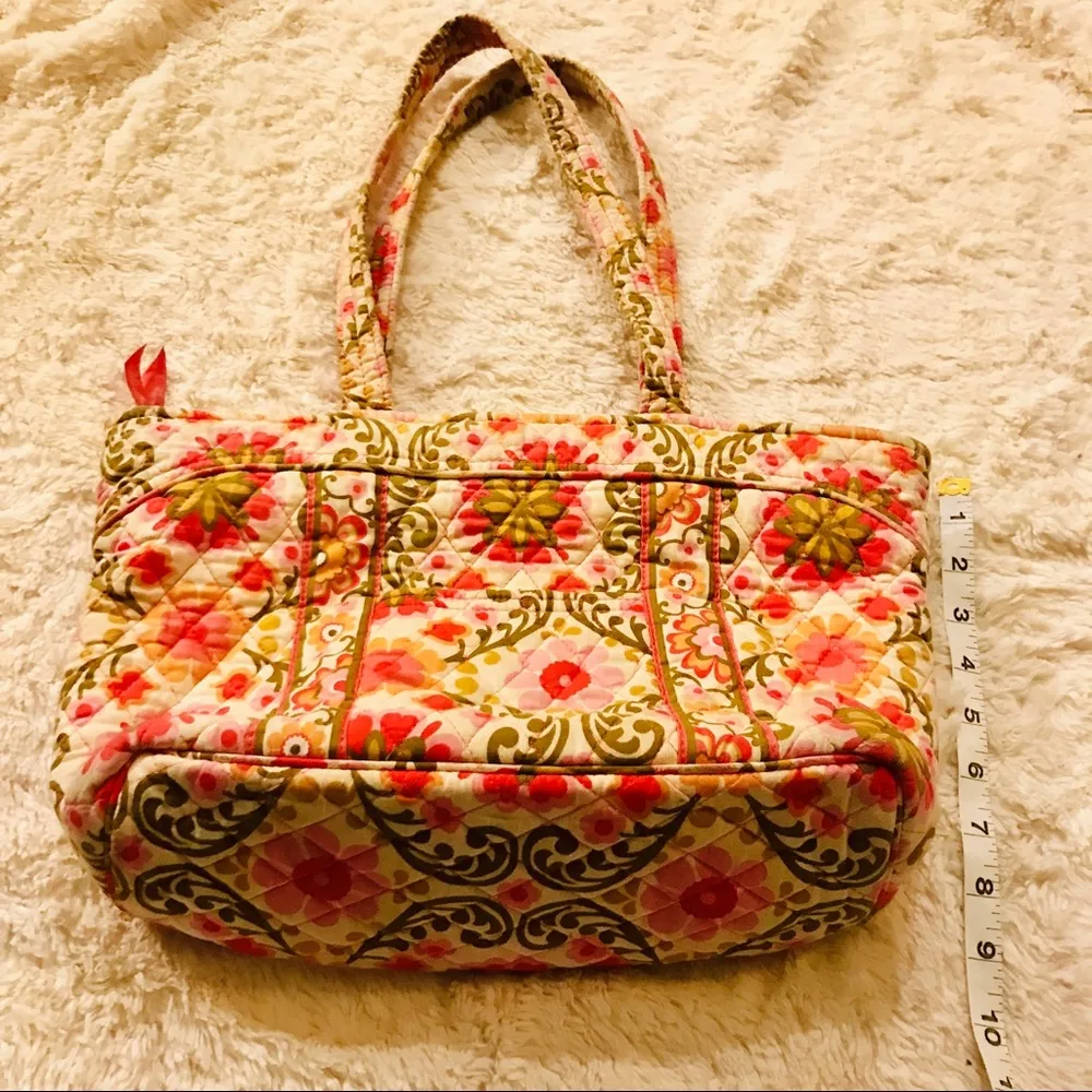 Vera Bradley Pink & Orange Floral Print Purse - Image 3