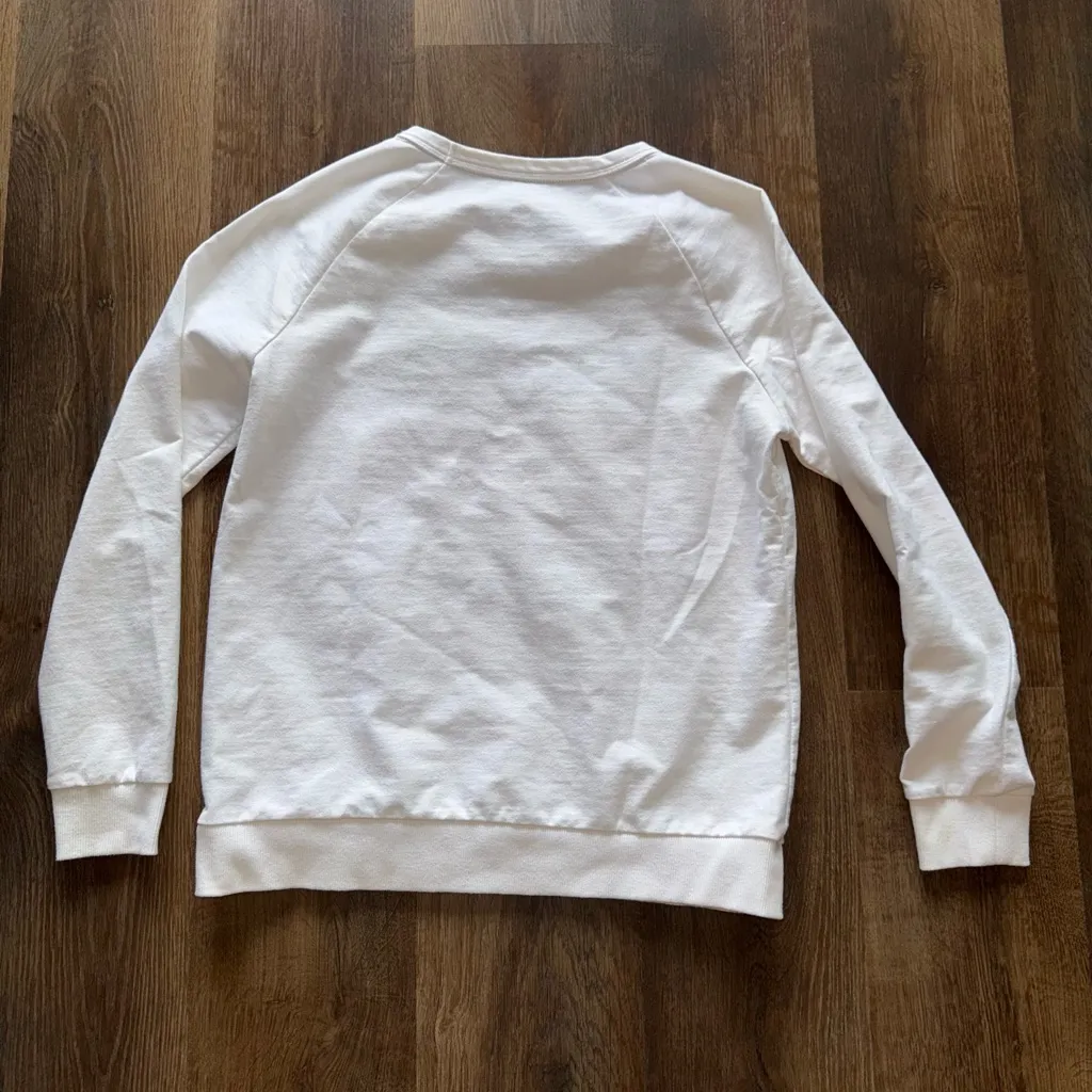 Tommy Hilfiger White Sweatshirt with Red and Navy Logo - Image 6