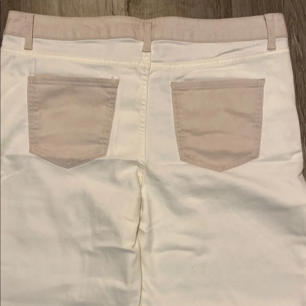 Time and Tru High Rise Straight Regular Cream and Tan Pants size 16 - Image 9