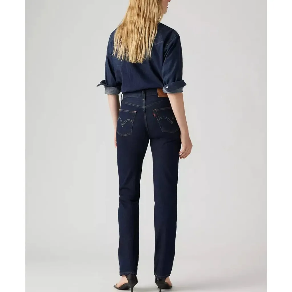 Levi's 26x28 Premium 501 Original Fit Women's Jeans Deep Breath - Dark Wash - Image 3
