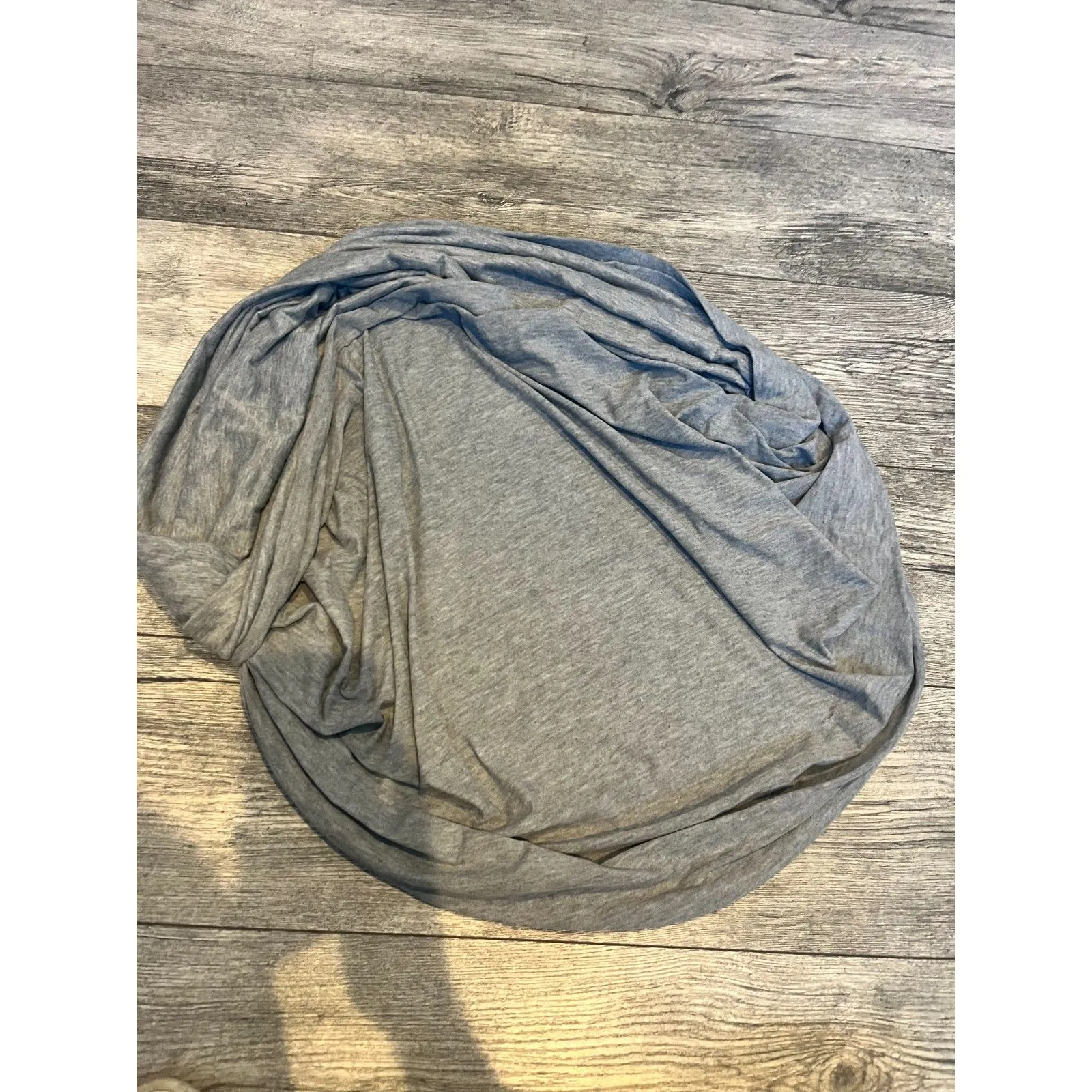 Ardene Solid Plain Gray Grey Circle Infinity Womens Scarf - Image 3