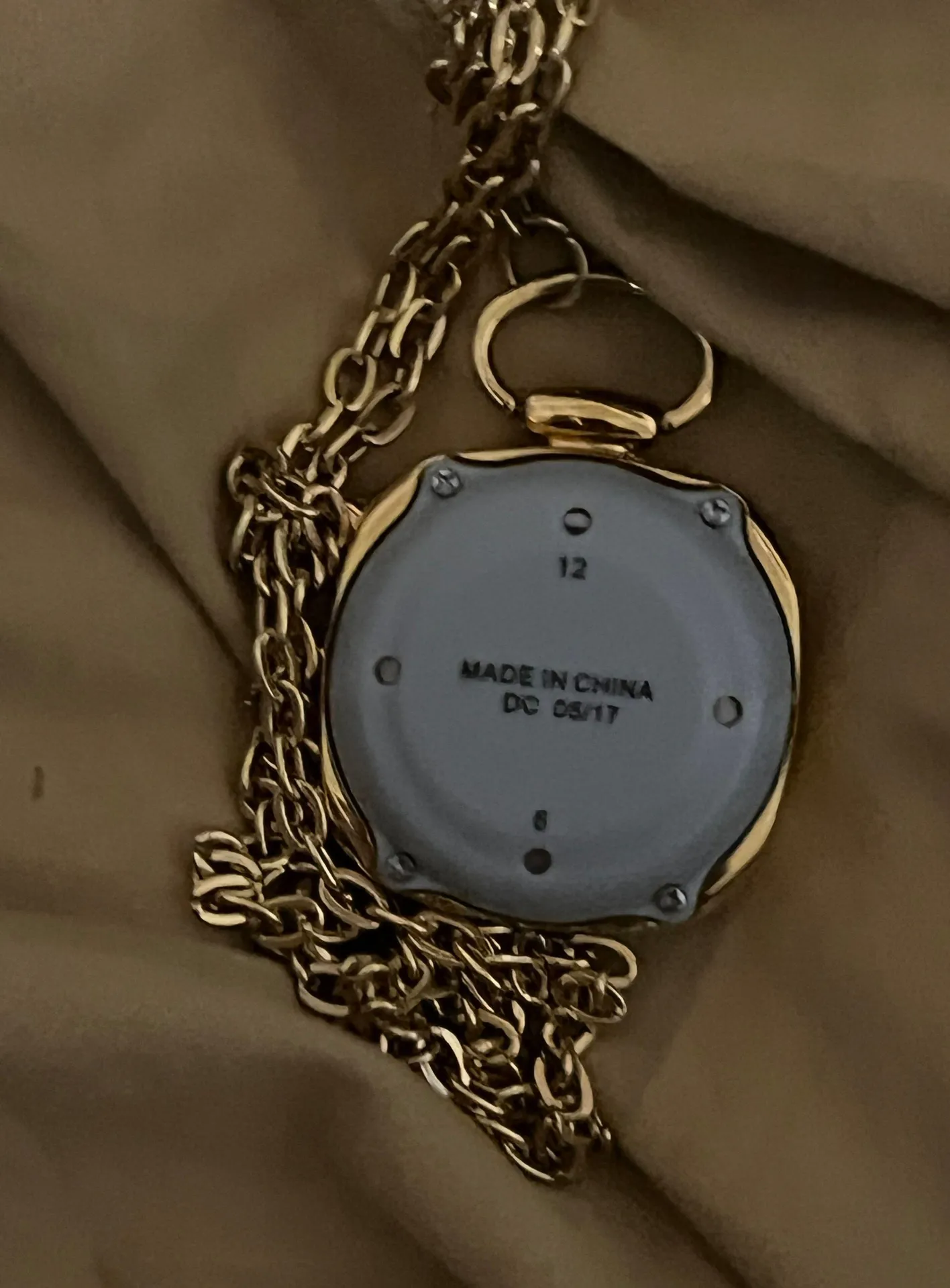 Clock watch necklace/Pocketwatch Gold - Image 4