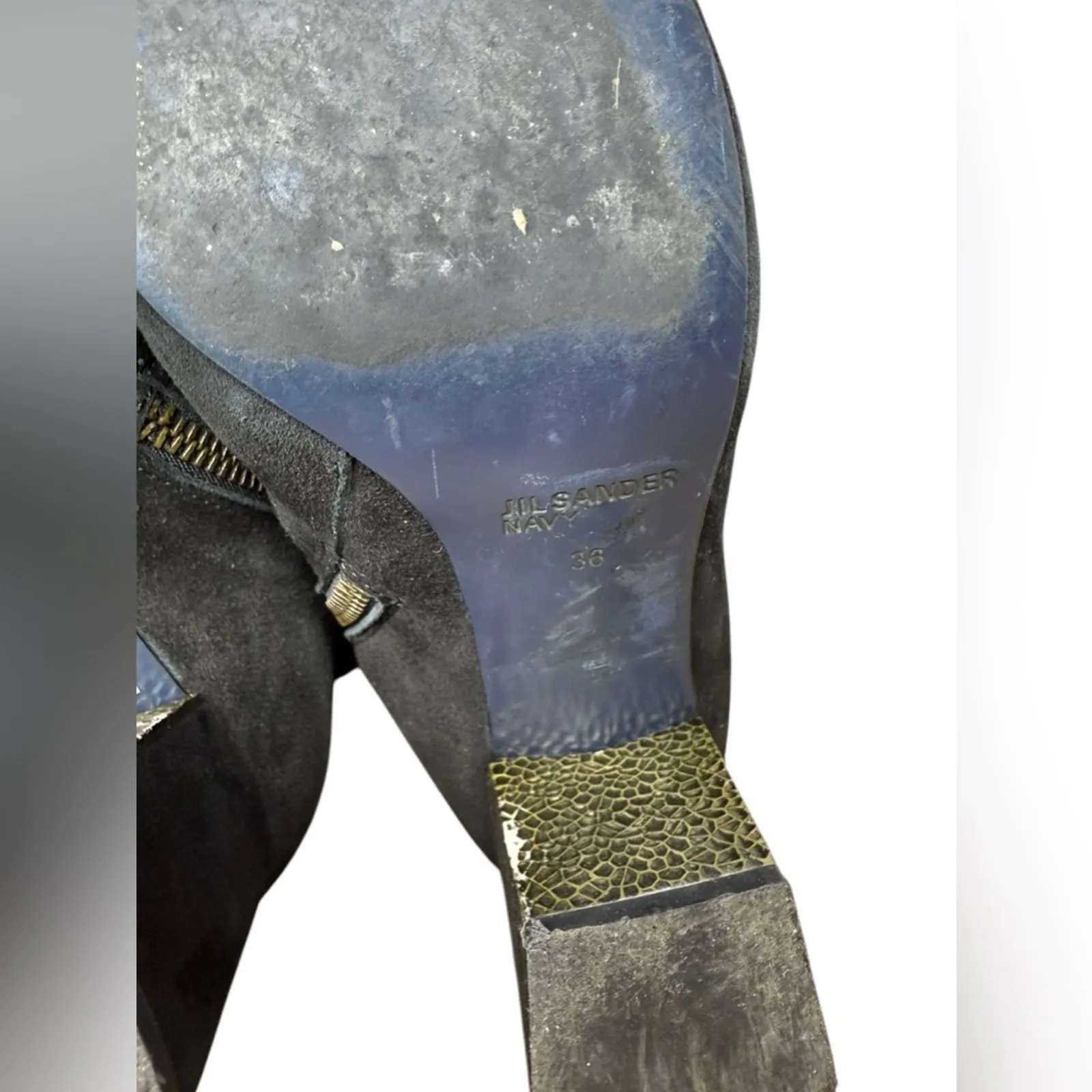 Jil Sander Black Suede Mid Calf Boot Size 36 or US 6 - Image 11