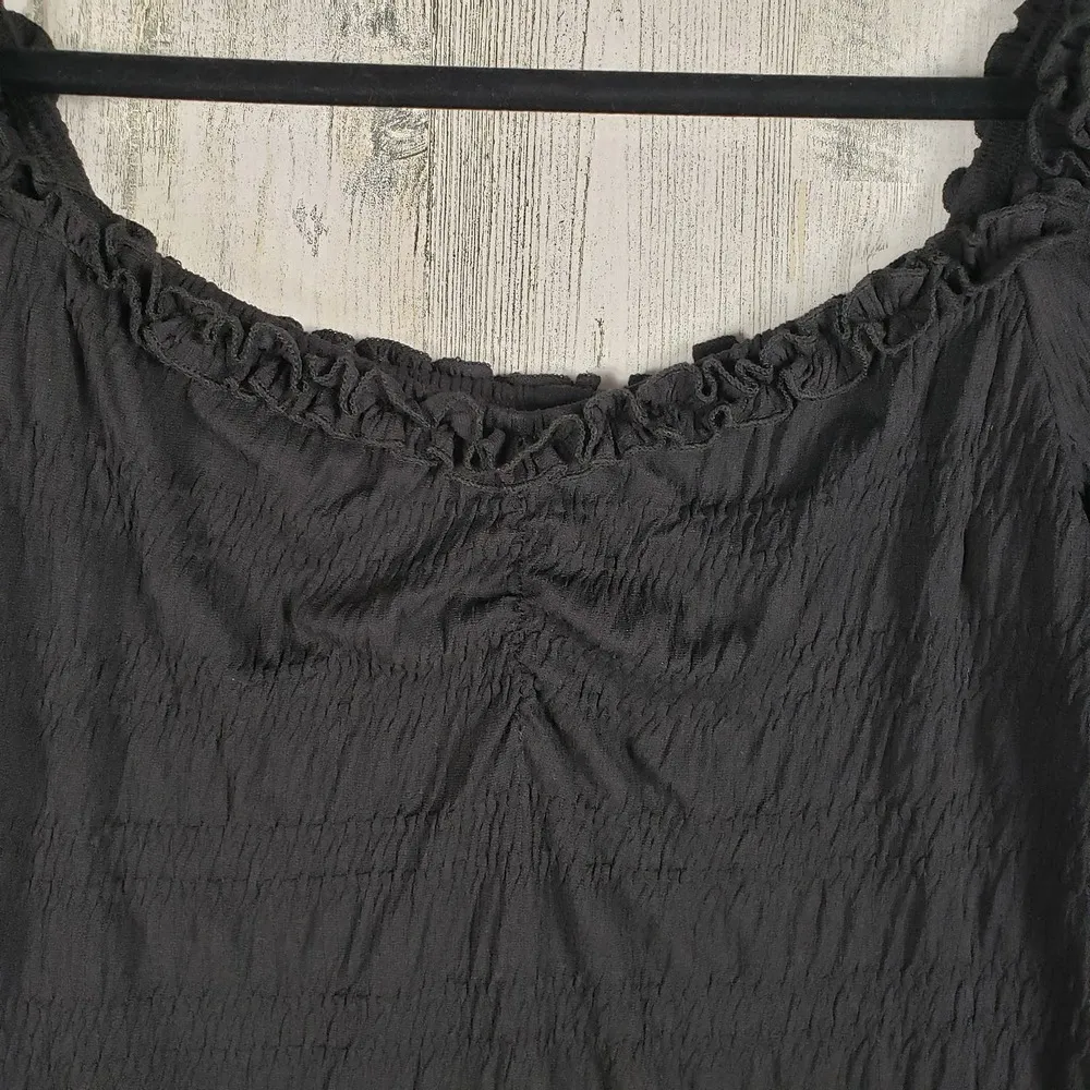 NWT Speechless Black Pucker Sweetheart Knit Short Sleeve Dress Women's Medium - Image 3