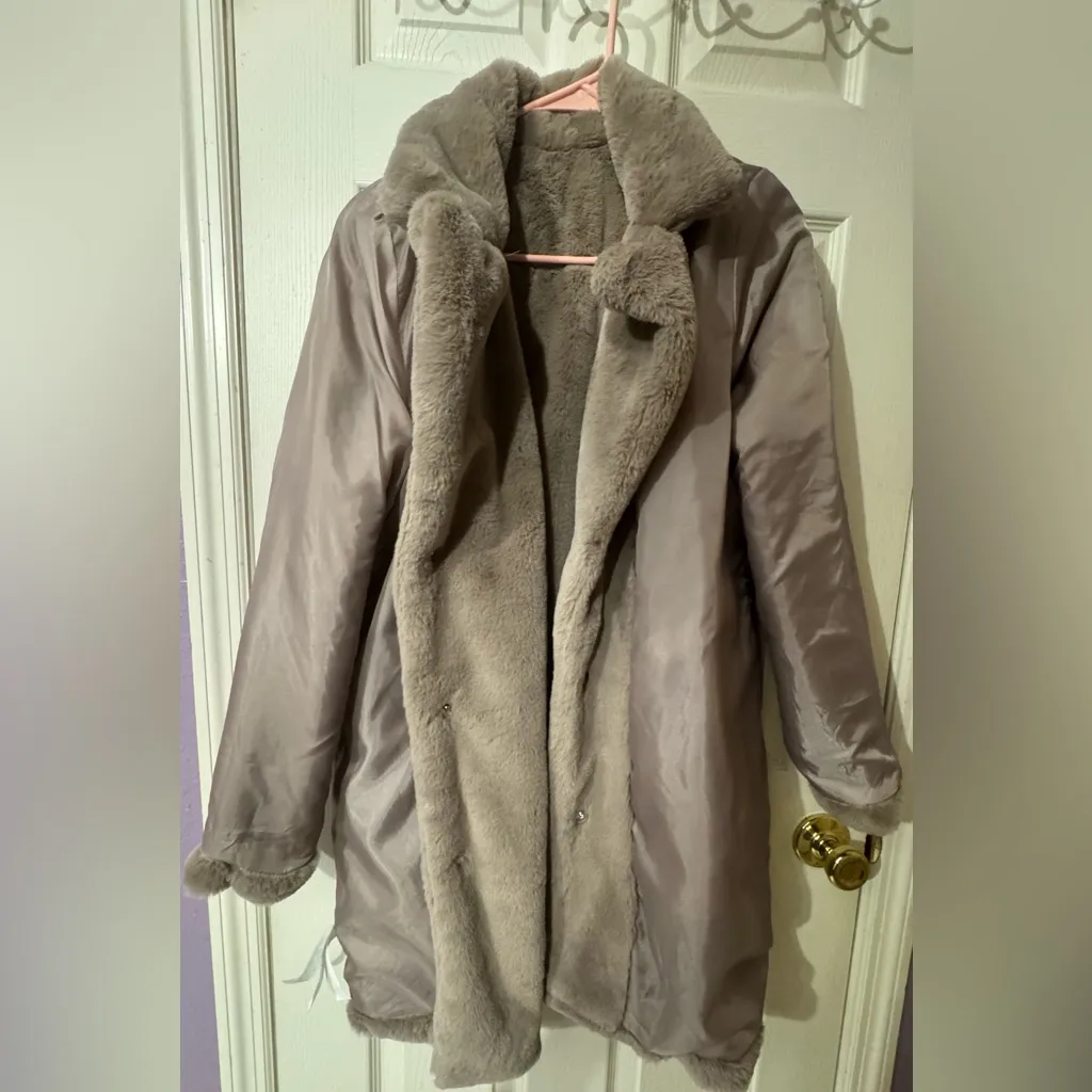 Stoosh Women's Teddy Jacket in Taupe - Image 3