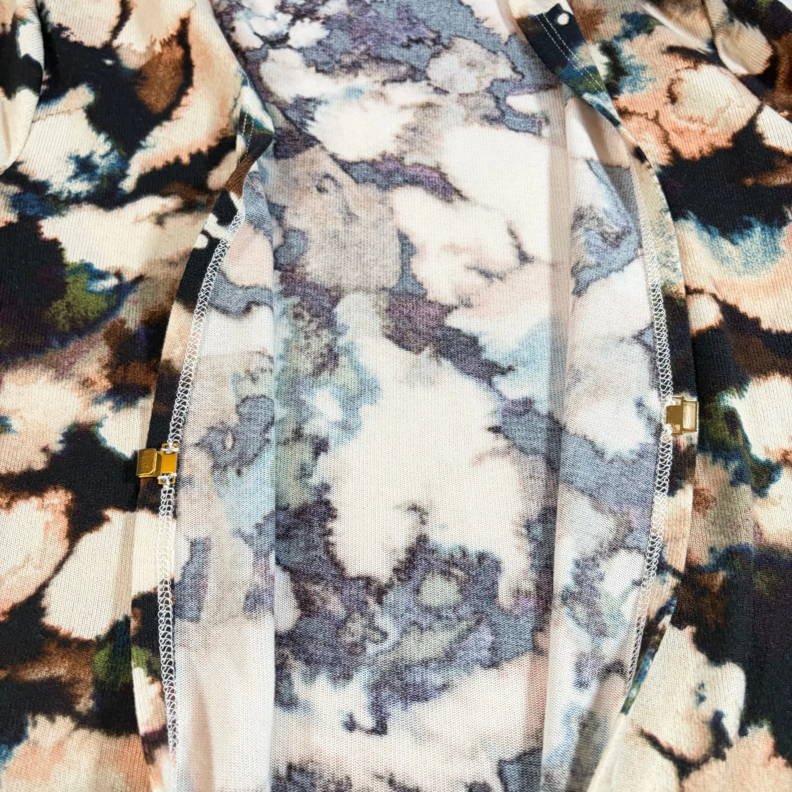 Nina Leonard womens twinset, tunic length with long cardigan.  Tie dye.  Size XS - Image 9