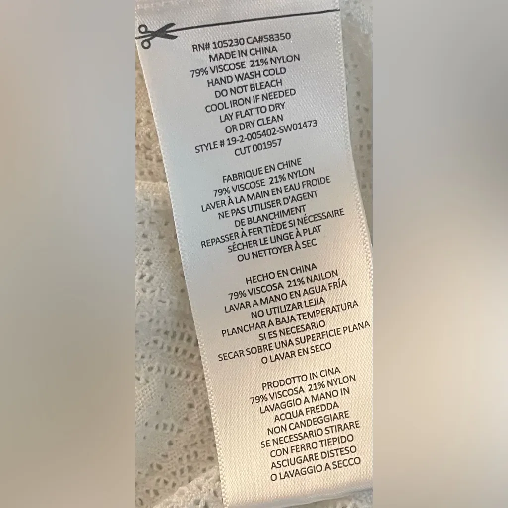 Joie- Ivory Lace Detail Size L - Image 8