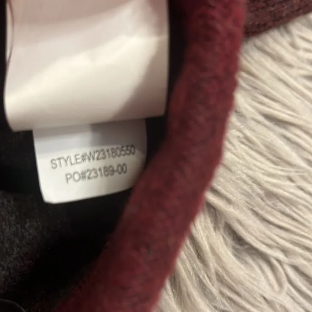 Hartlie wool blend pullover half zip jacket mulled wine M - Image 11