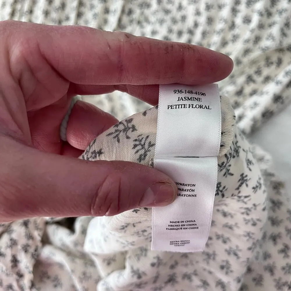 Revolve Rails Cream & Black Pullover V-Neck Flowy Skirt Mini Dress Size XS - Image 6