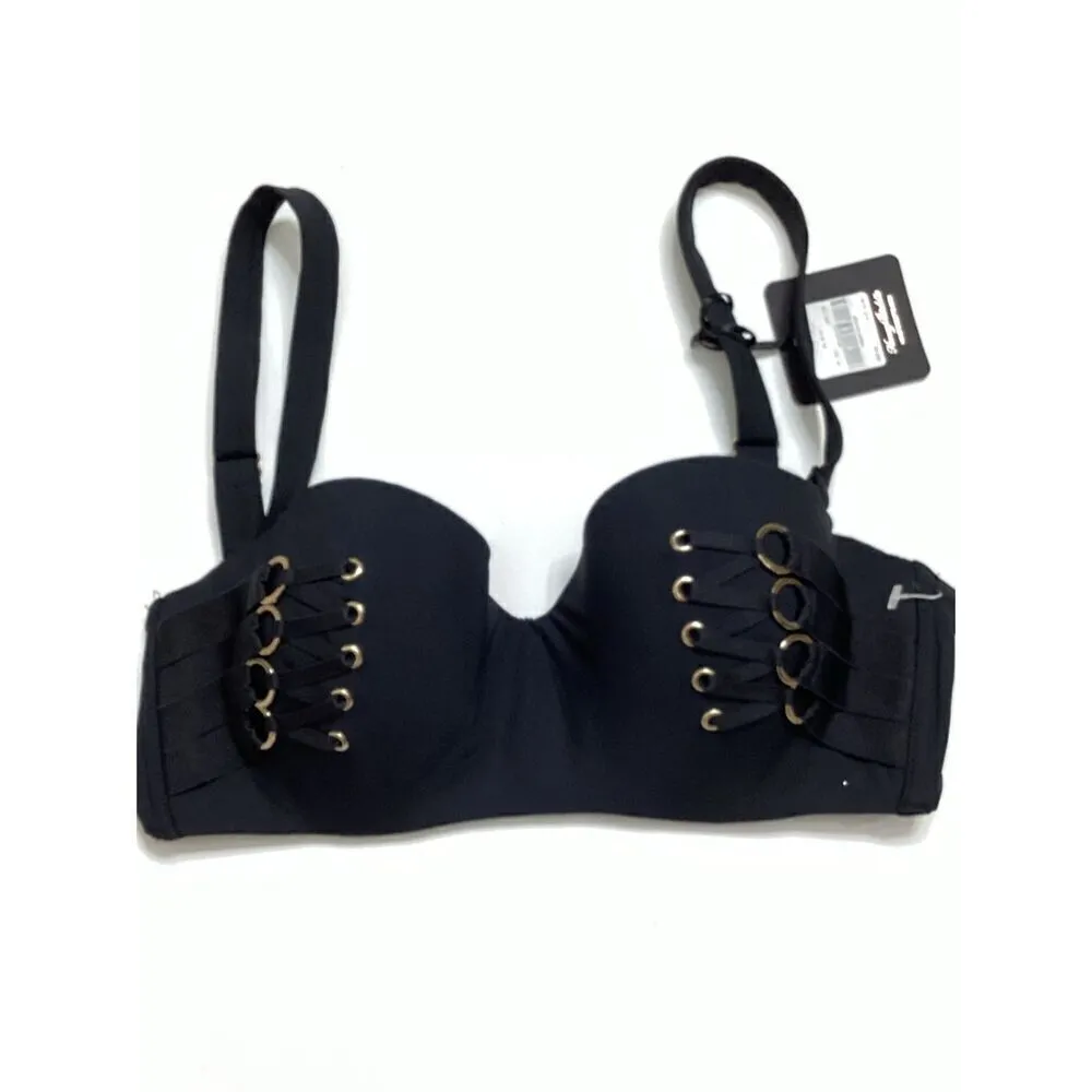 New. Honey Birdette Stevie Swim bra. 34D Black Size undefined - Image 6