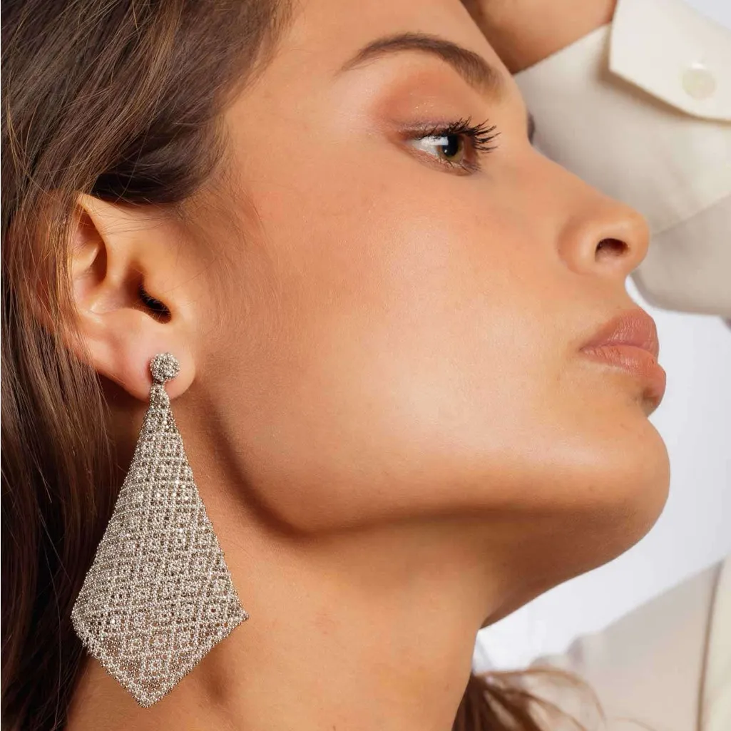 kuu fan earrings platinum/silver Silver - Image 2