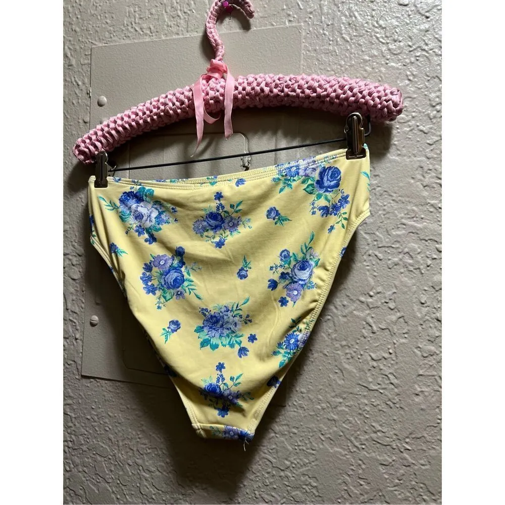WeWoreWhat Golden Hour Floral High Rise Bikini Bottom Woman’s Size Medium NEW Ye - Image 10