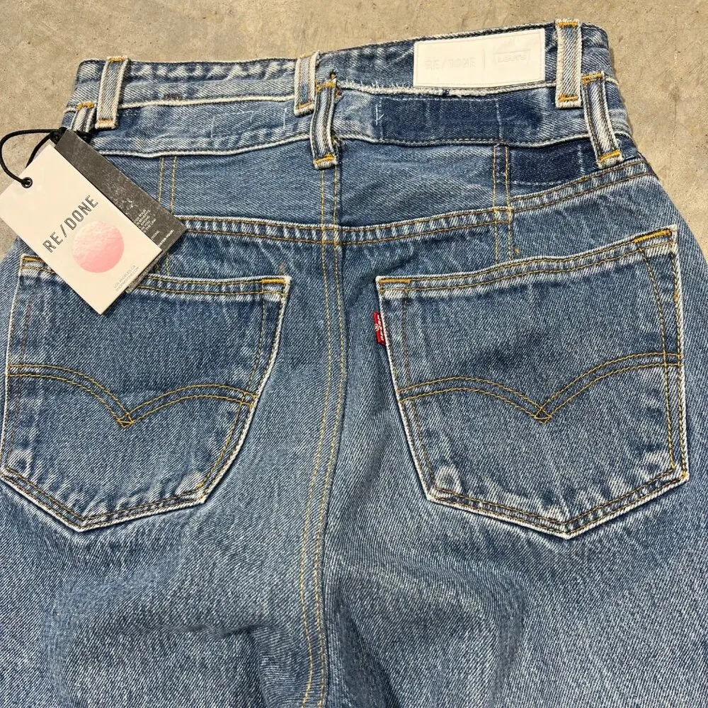 $943 NWT RE/DONE x LEVI'S Double Waisted Drainpipe Sz 25 - Image 9