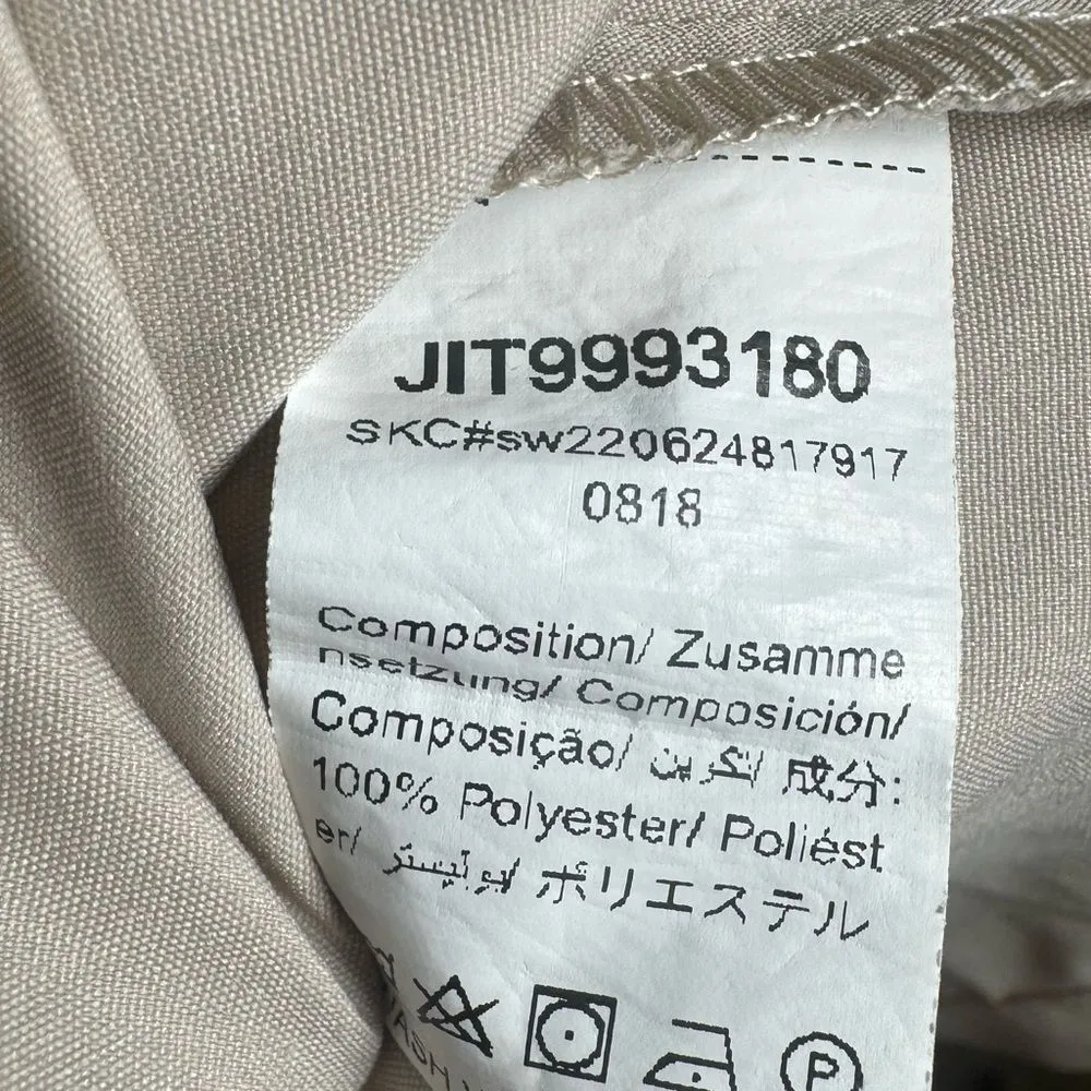 SheIn Lapel collar roll tab drawstring waist trench coat with pockets size large - Image 11