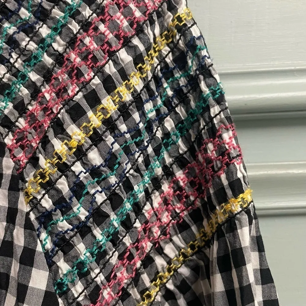 Madewell Black White top size XS Plaid - Image 2