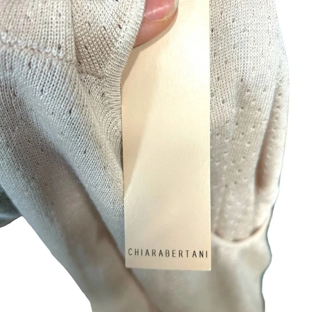 Chiara Bertani Light Pink Sheath Sweater‎ Dress Size Small - Image 10