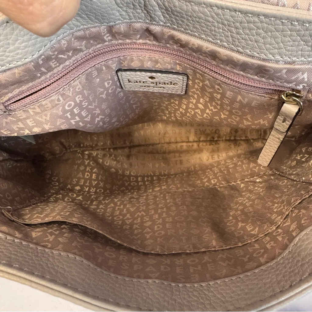 Kate Spade Pebble Leather Black and Beige‎  Color Flap Shoulder Cross Body - Image 14