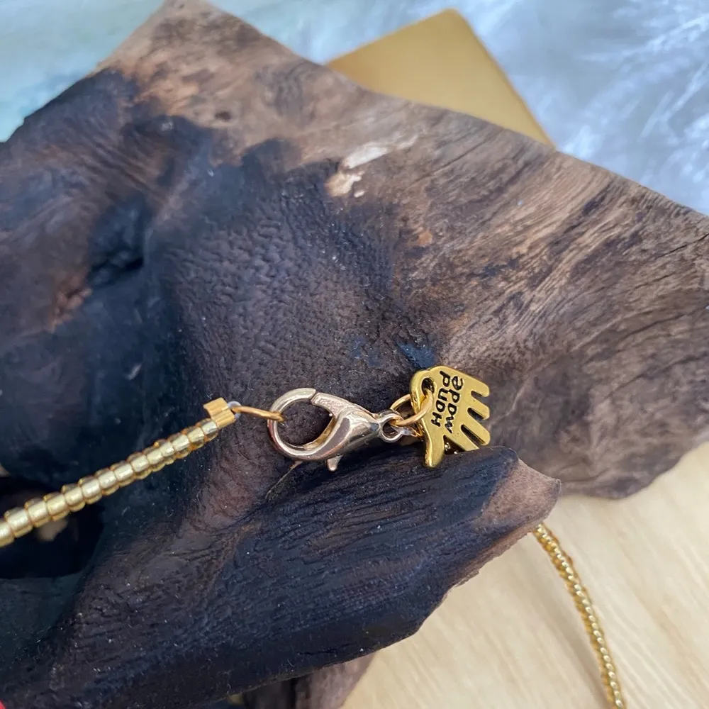 New Handcrafted Artisan Yellow Agate and Jasper Stone Bead Necklace - Image 5