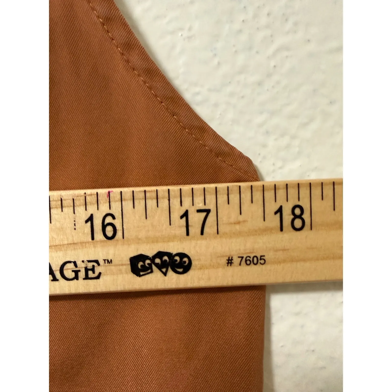 REISS 100% Silk V Neck Sleeveless Pleated Back Tank Top Rust Orange Size 4 - Image 7